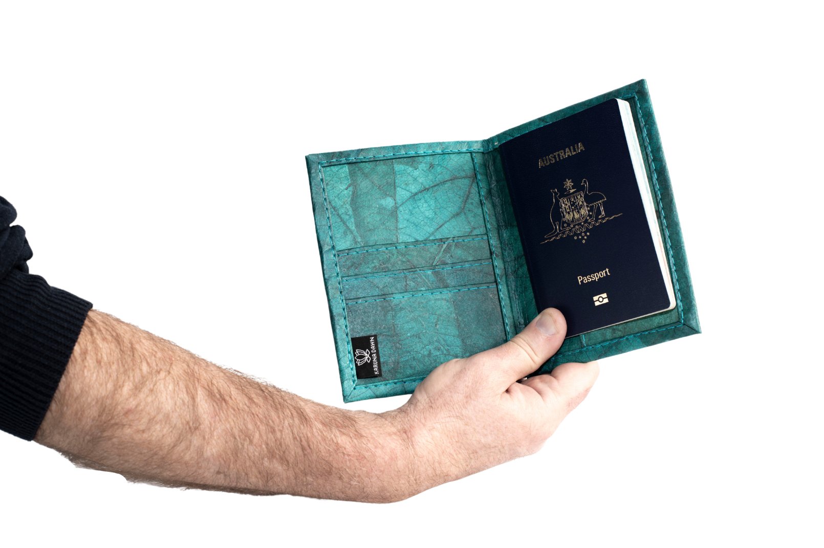 Turquoise Passport Holder-Karuna Dawn-stride