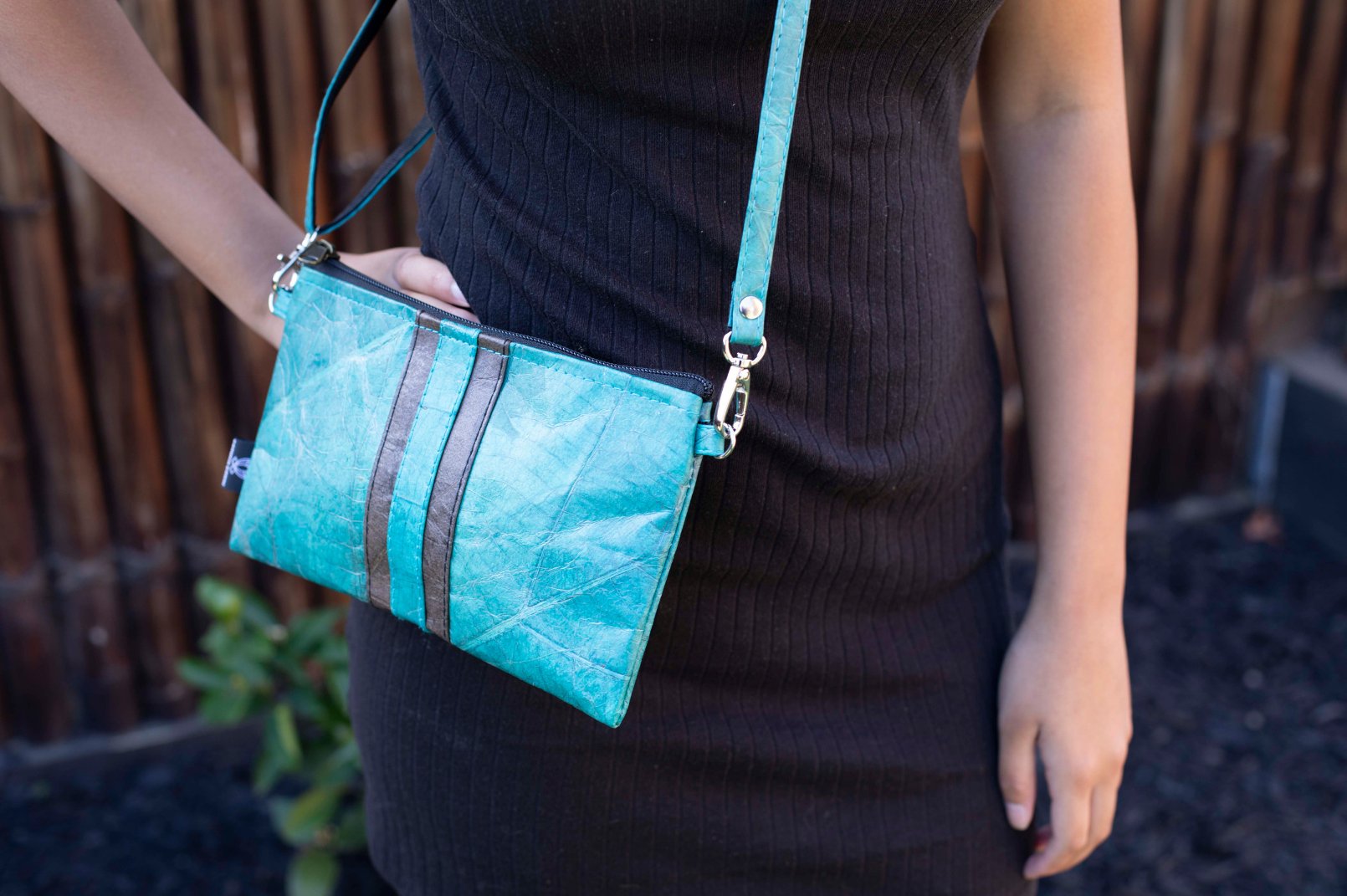 Turquoise Slim Line Bag-Karuna Dawn-stride