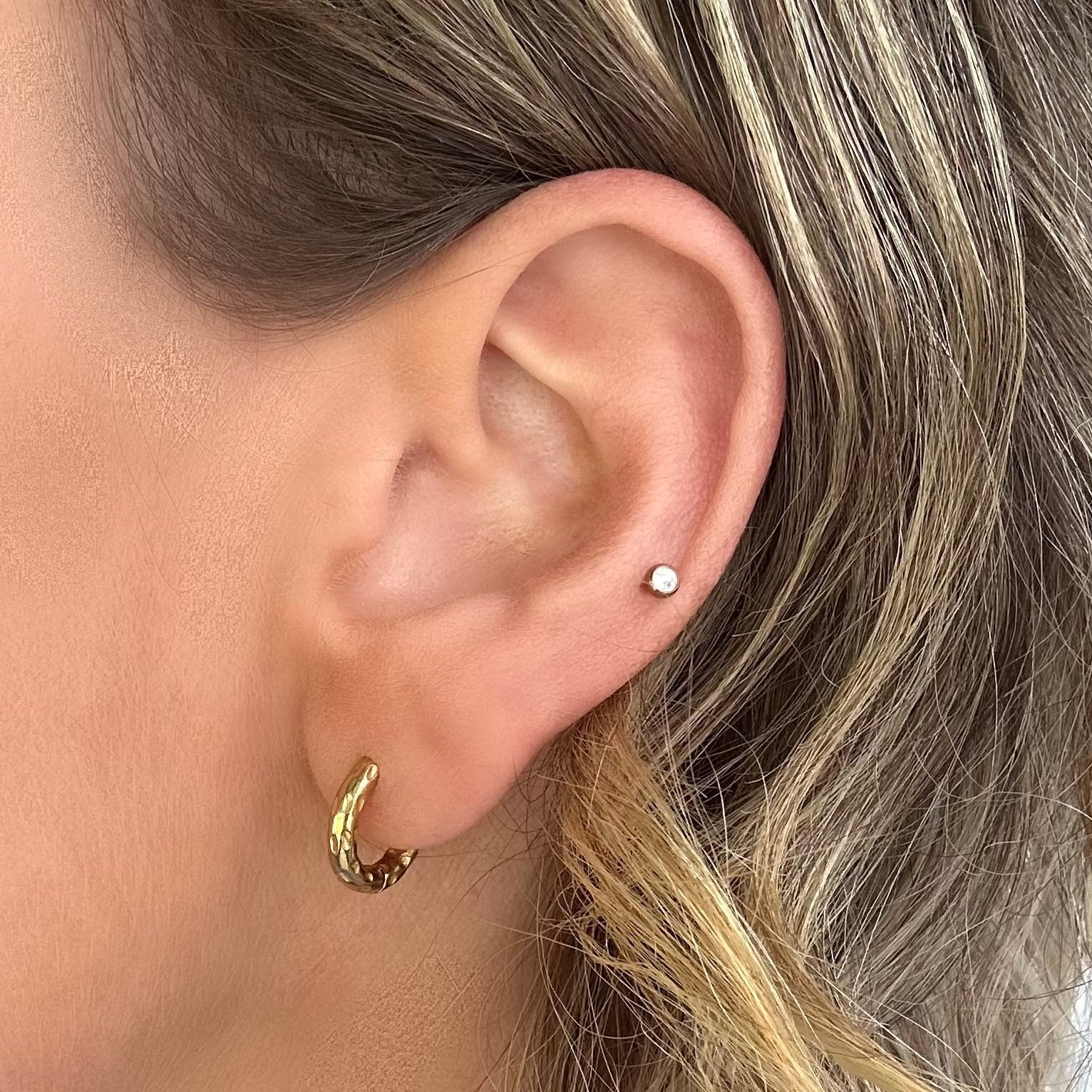 Wave Silver Huggie Earrings - EVER Jewellery - stride