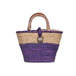 Wooden Handle Bag - Purple & Natural-Karuna Dawn-stride