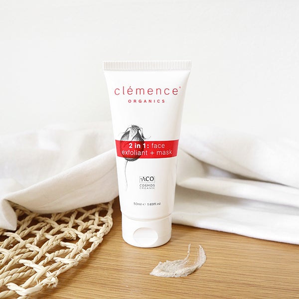 2 in 1 Face Exfoliant + Mask-Clemence Organics-stride