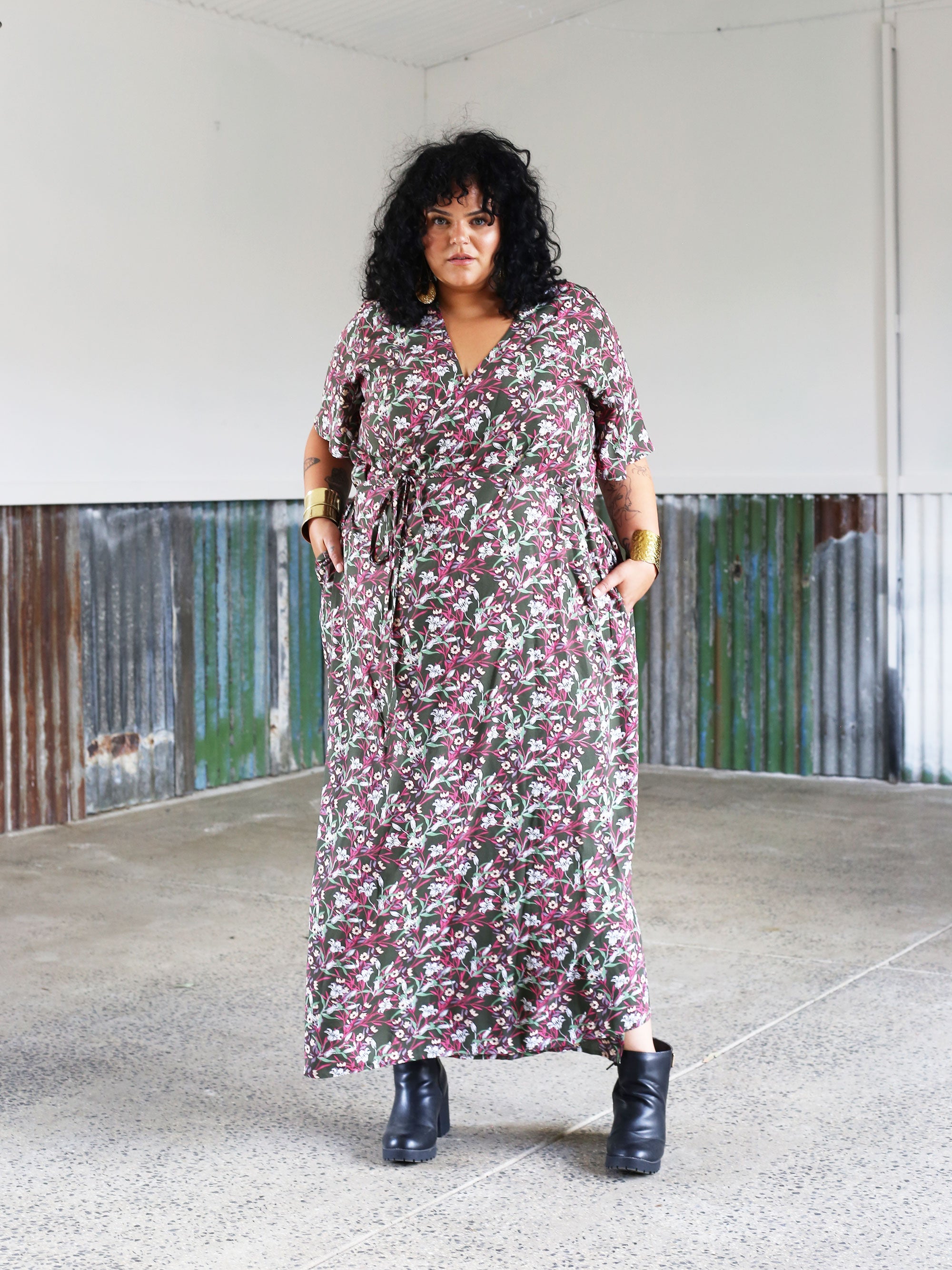 Hadley Maxi Wrap Dress //Rokewood Print