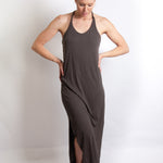 Ohla Dress - Olive Organic Cotton Rib Jersey