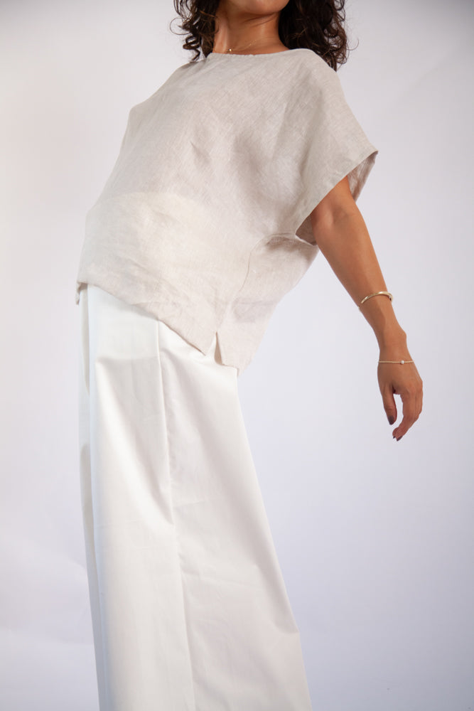 Josiane Top - Natural Linen