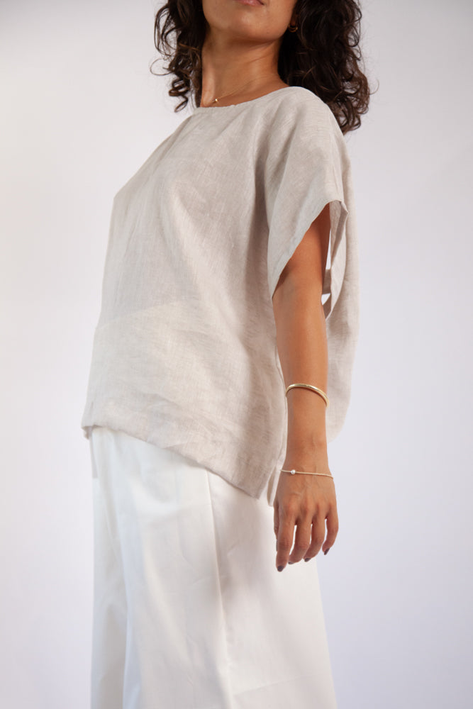 Josiane Top - Natural Linen