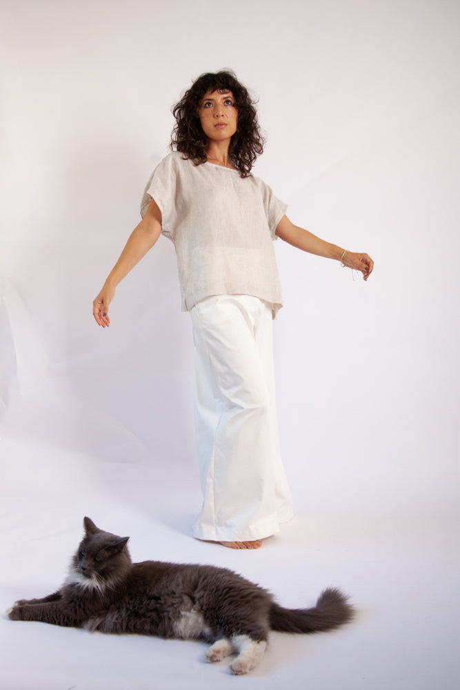 Josiane Top - Natural Linen