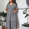 Tropical Maxi Dress // Gingham B&W