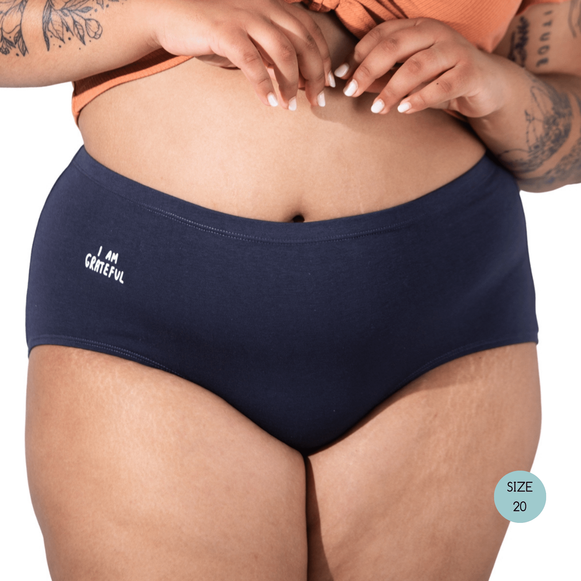 Powerpants Organic Cotton High Waist Brief - Midnight