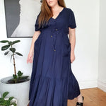 Tropical Maxi Dress // Petrol