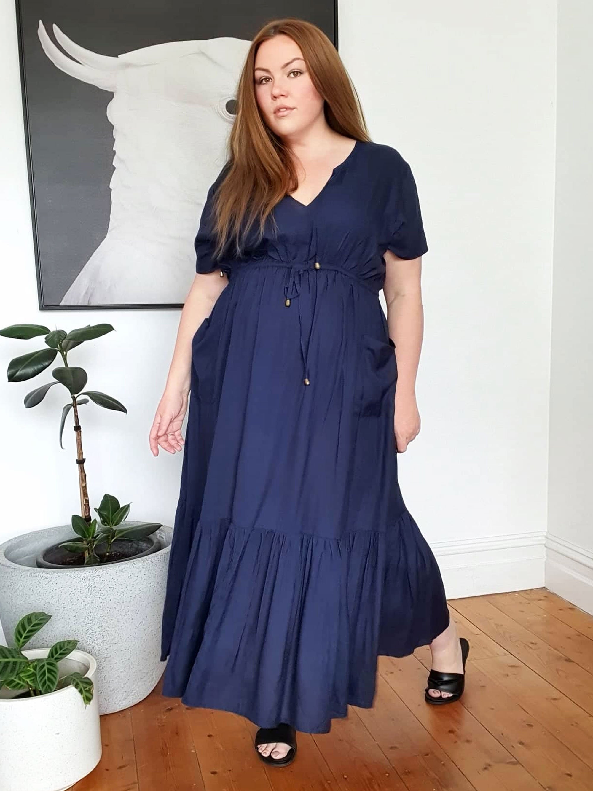 Tropical Maxi Dress // Petrol