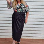 Tulip Wrap Skirt // Black