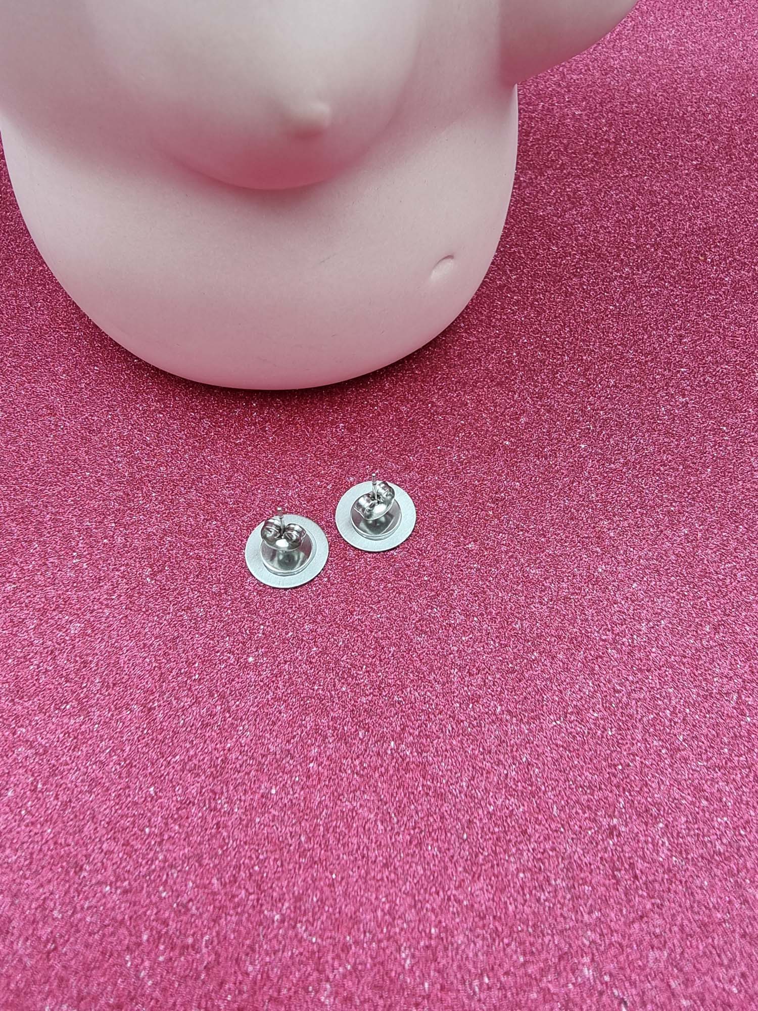 A BREAST FRIENDS - 13mm studs Blue-Erin K Jewellery-stride