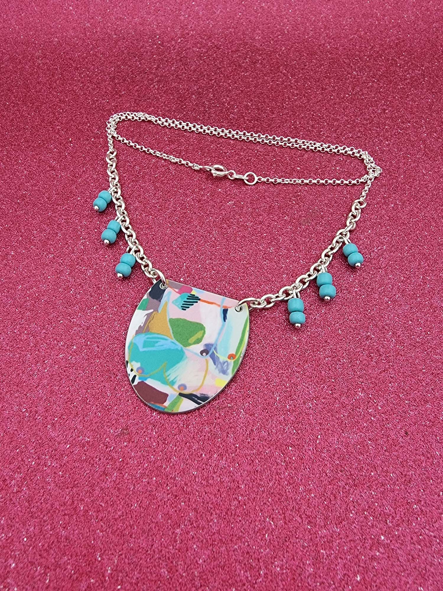 A BREAST FRIENDS - bead necklace BLUE-Erin K Jewellery-stride