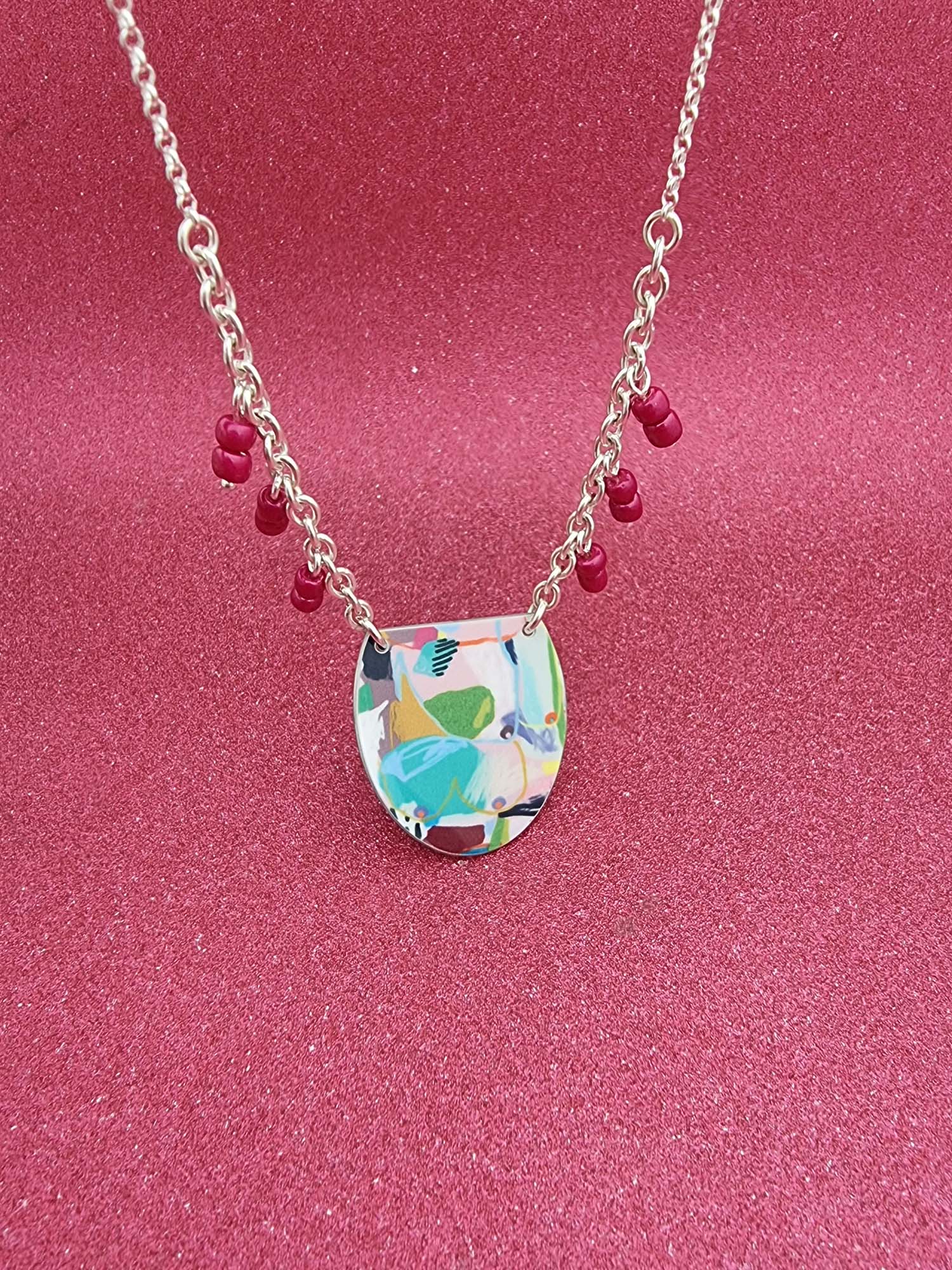 A BREAST FRIENDS - bead necklace PINK-Erin K Jewellery-stride