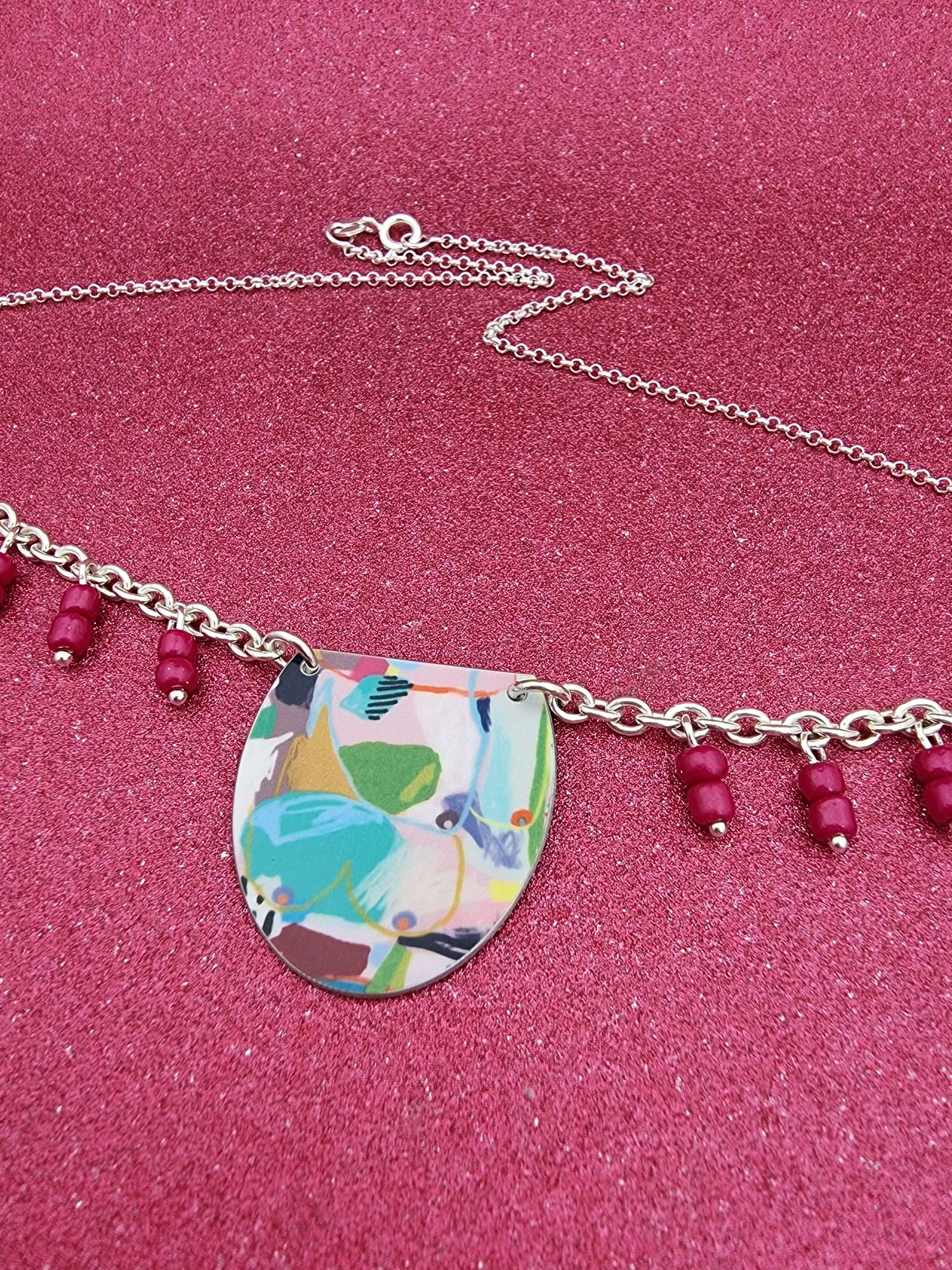 A BREAST FRIENDS - bead necklace PINK-Erin K Jewellery-stride