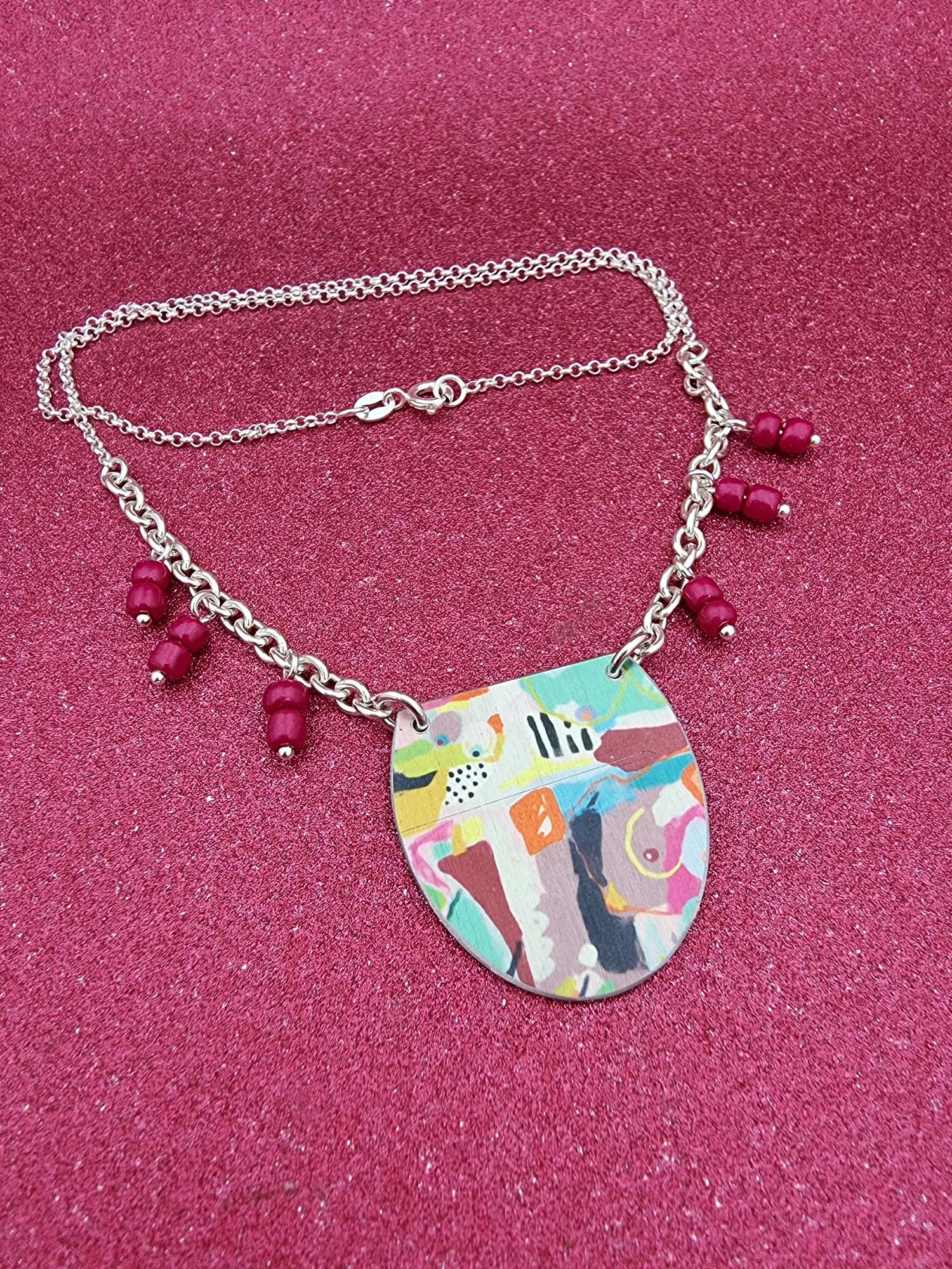 A BREAST FRIENDS - bead necklace PINK-Erin K Jewellery-stride