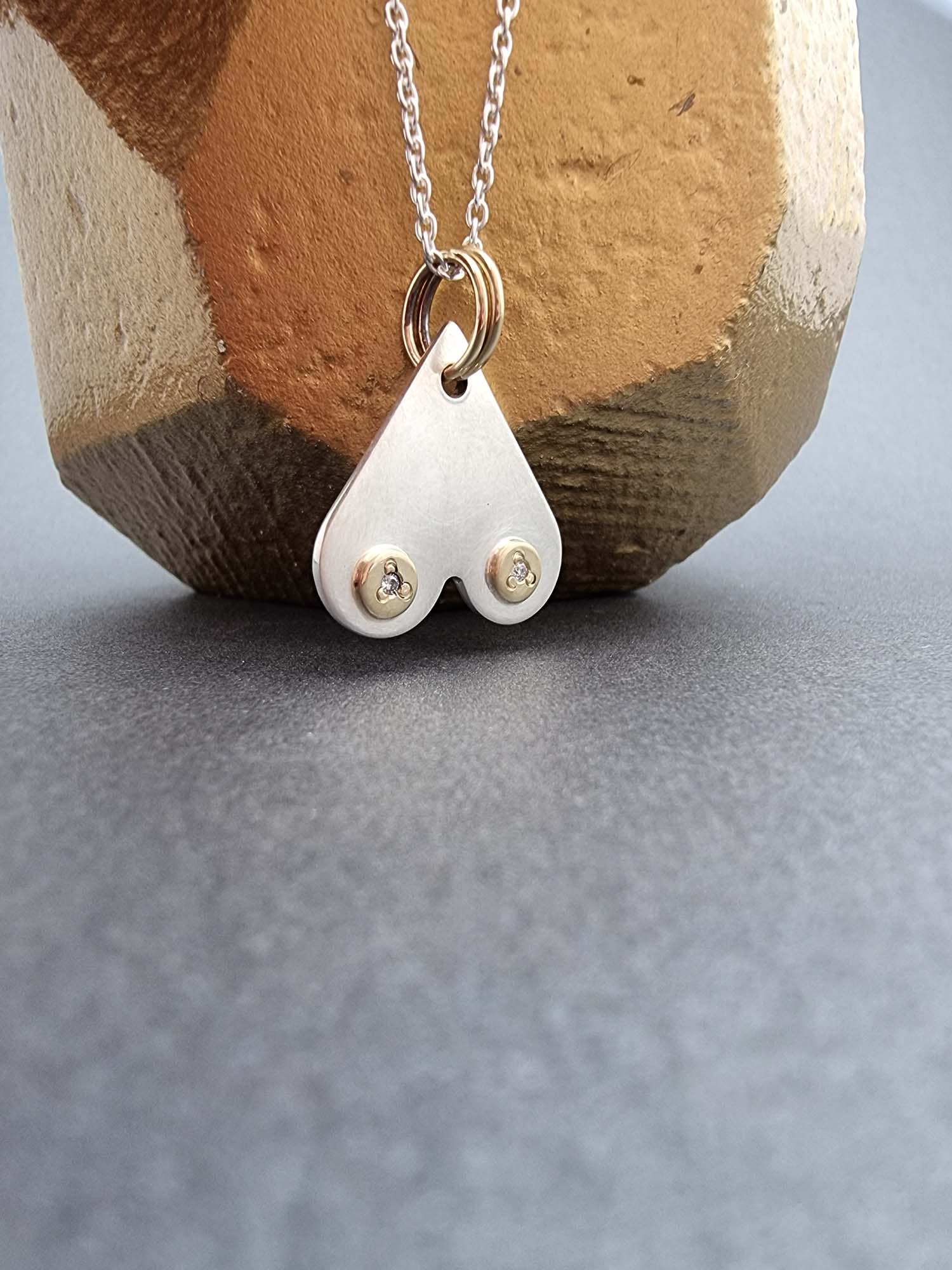 A BREAST FRIENDS - diamond necklace-Erin K Jewellery-stride