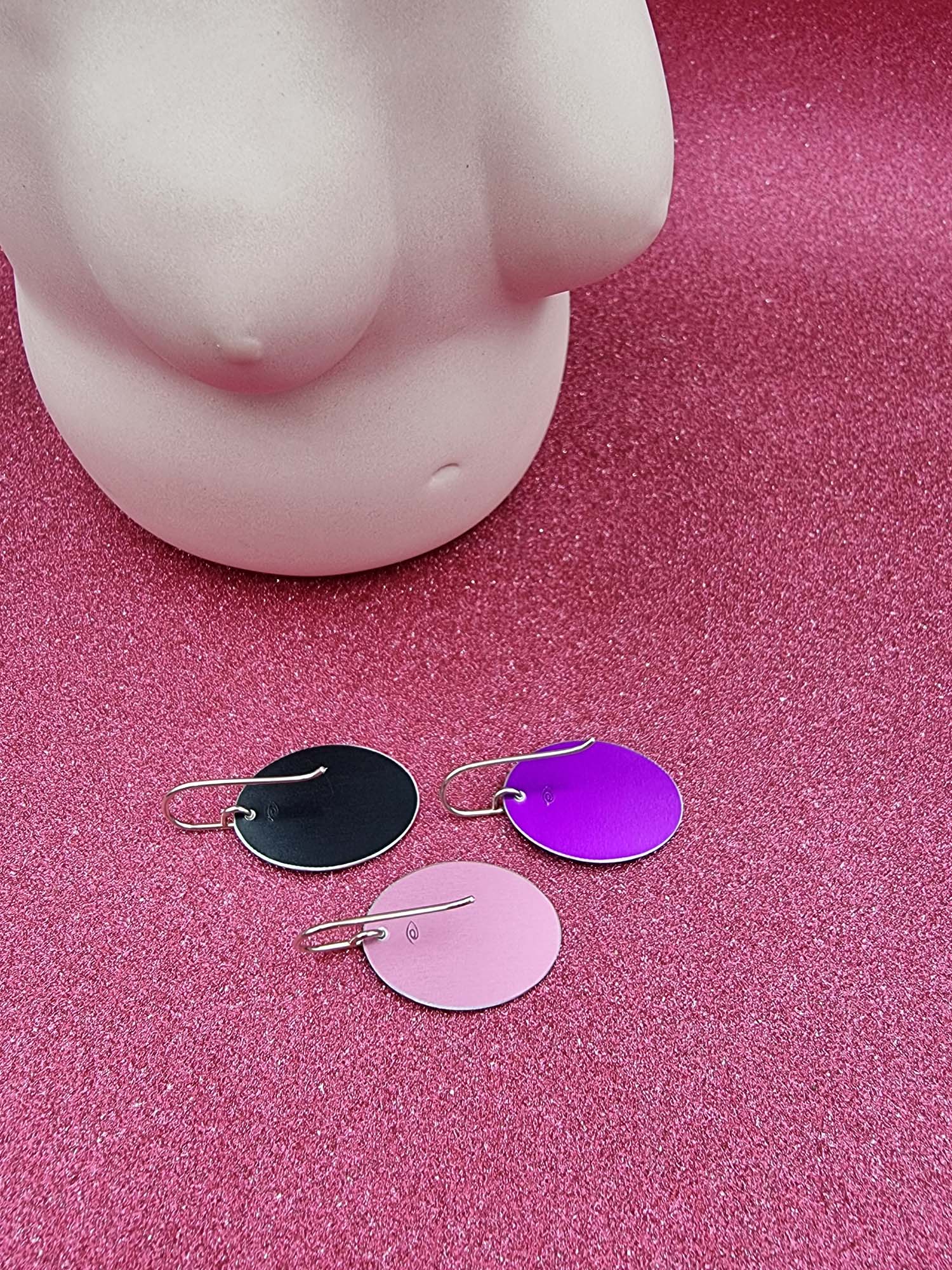 A BREAST FRIENDS - double oval earrings-Erin K Jewellery-stride