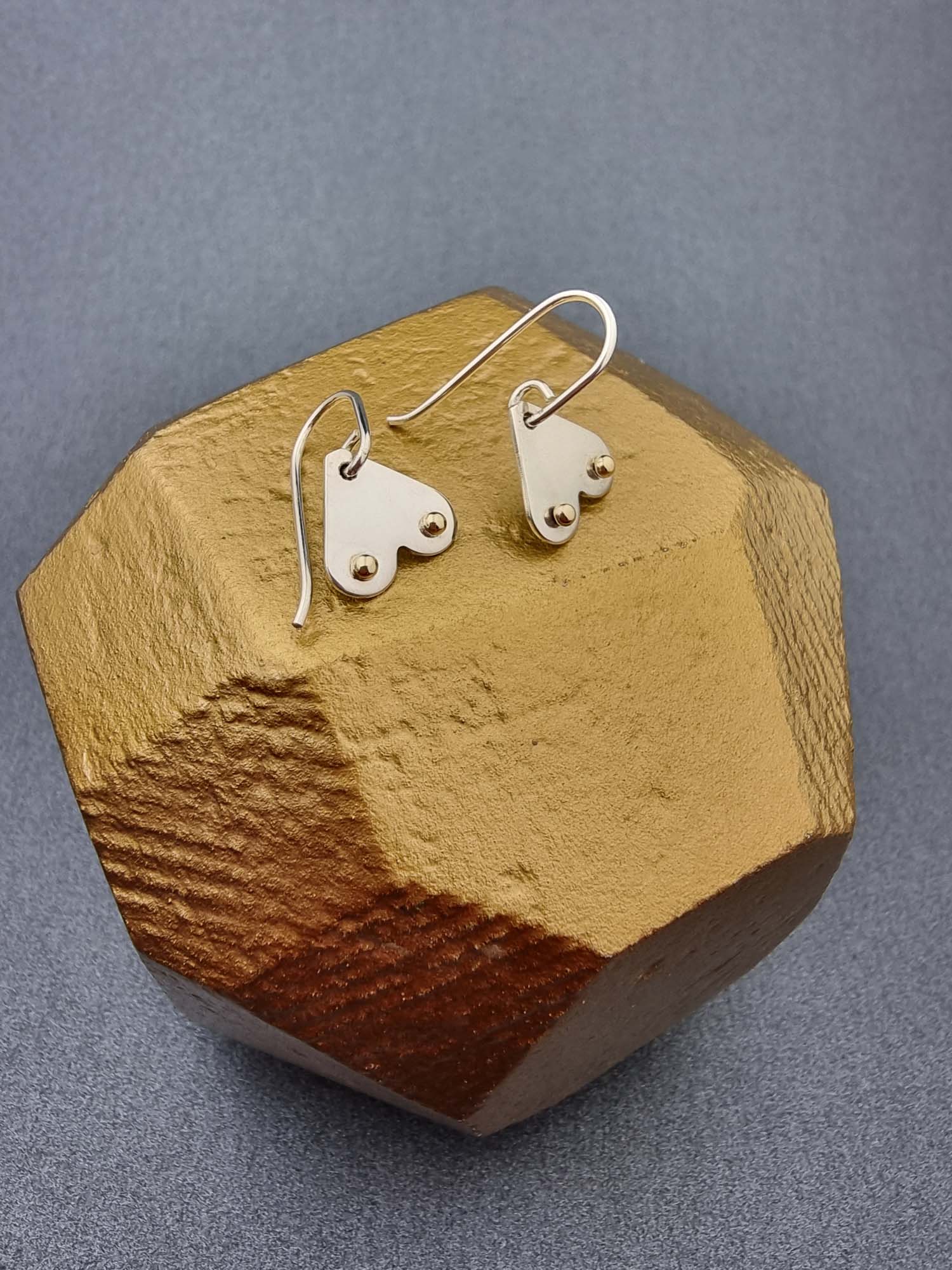 A BREAST FRIENDS - gold & silver hook earrings-Erin K Jewellery-stride