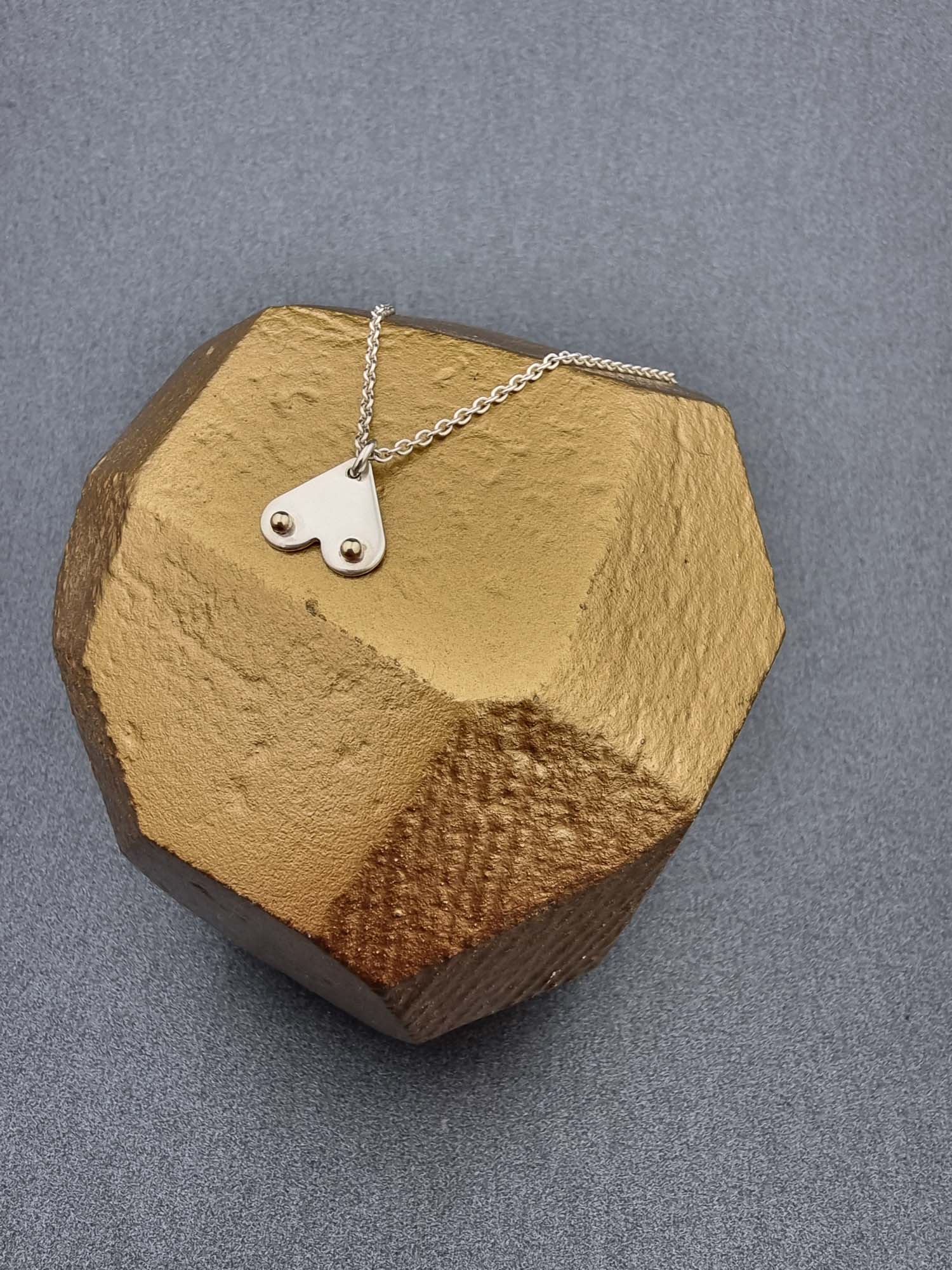 A BREAST FRIENDS - silver with 9ct gold necklace-Erin K Jewellery-stride