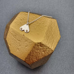 A BREAST FRIENDS - silver with 9ct gold necklace-Erin K Jewellery-stride