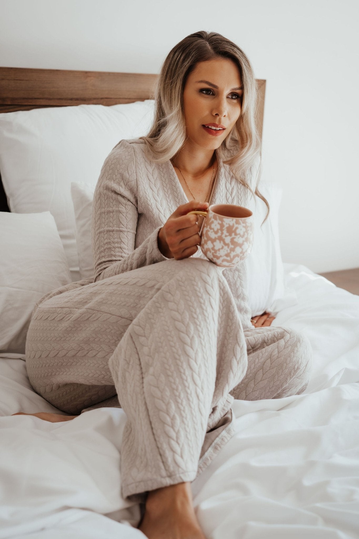 Alaska Long Sleeve Knit Wrap Top-Lazy Girl Lingerie-stride