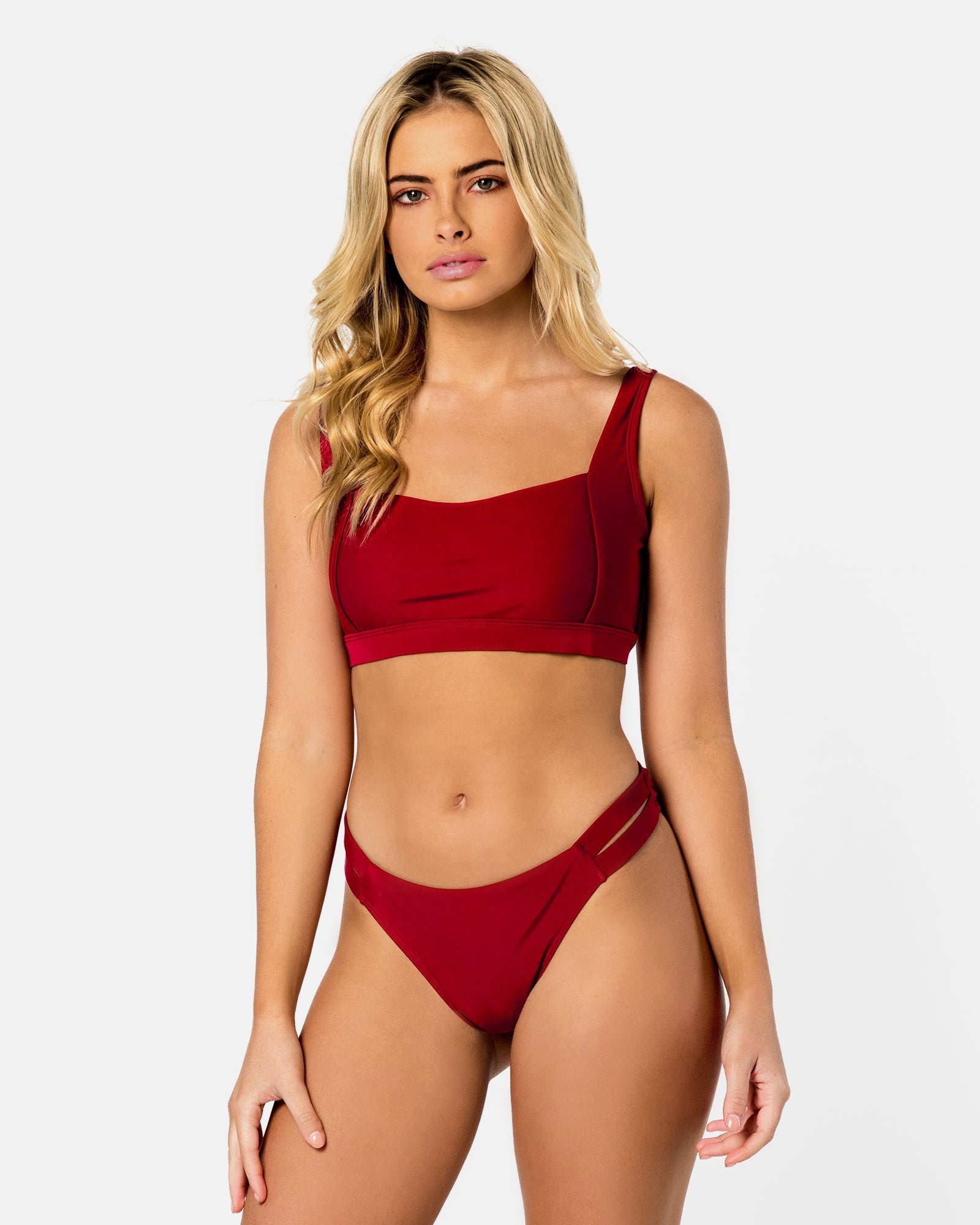 Amalfi Red Pomegranate Crop Top-Cali Rae-stride