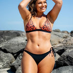 Amanda Black/Leopard Print Reversible Bikini Top-Yindi & Salt-stride