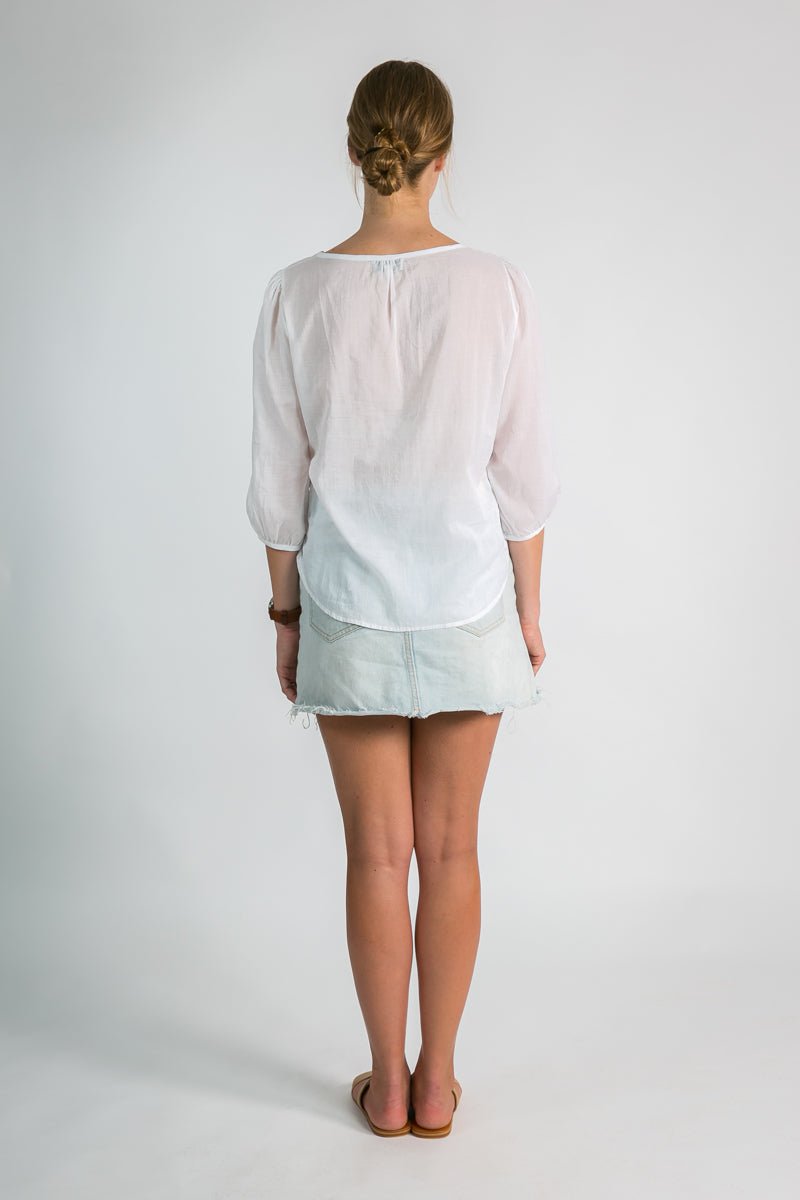 Amber Pintuck Cotton Shirt-Donnah-stride