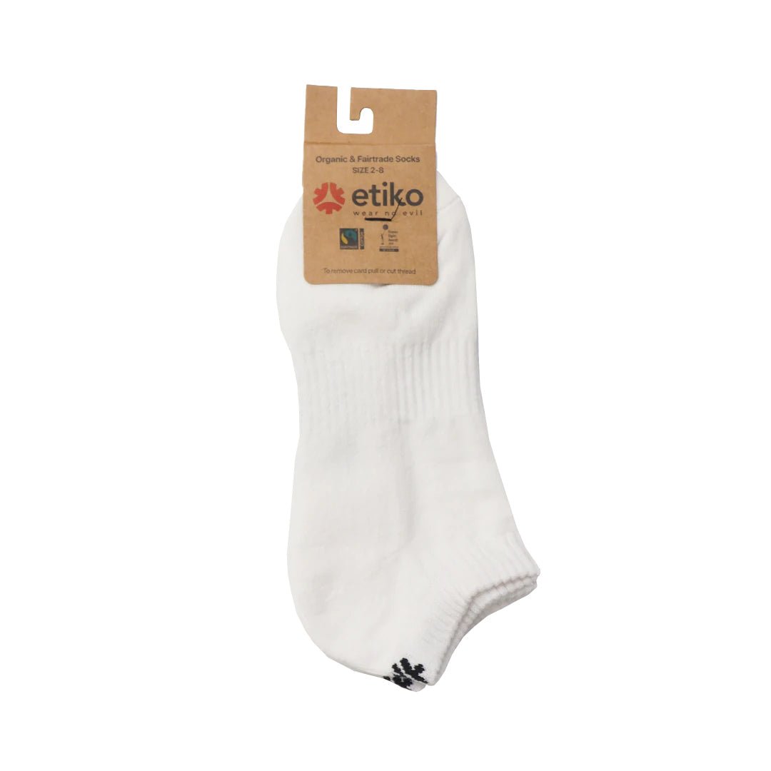 Ankle Socks, White-Etiko-stride