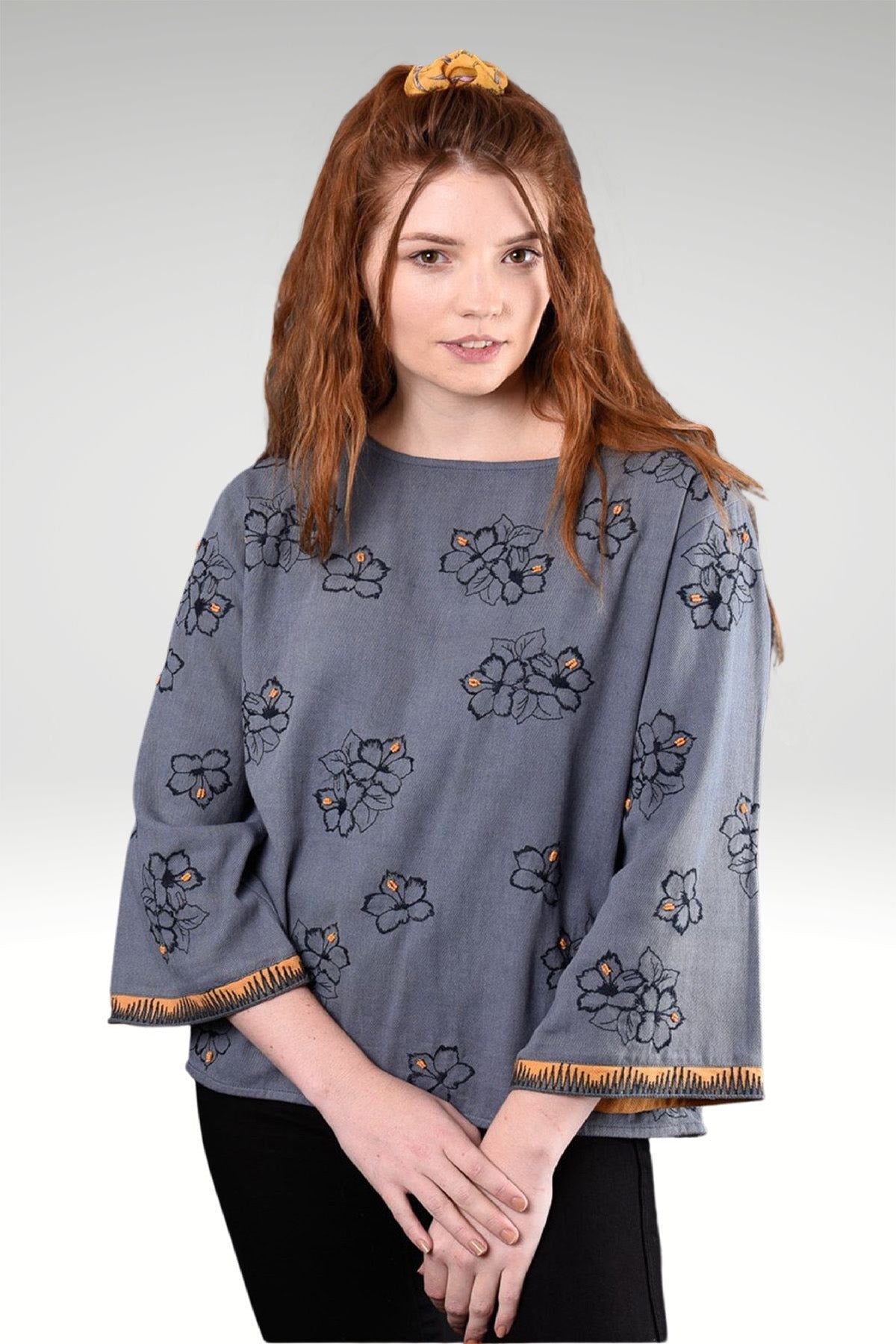 ARABELLA FLORAL EMBROIDERED TOP-Zoha-stride