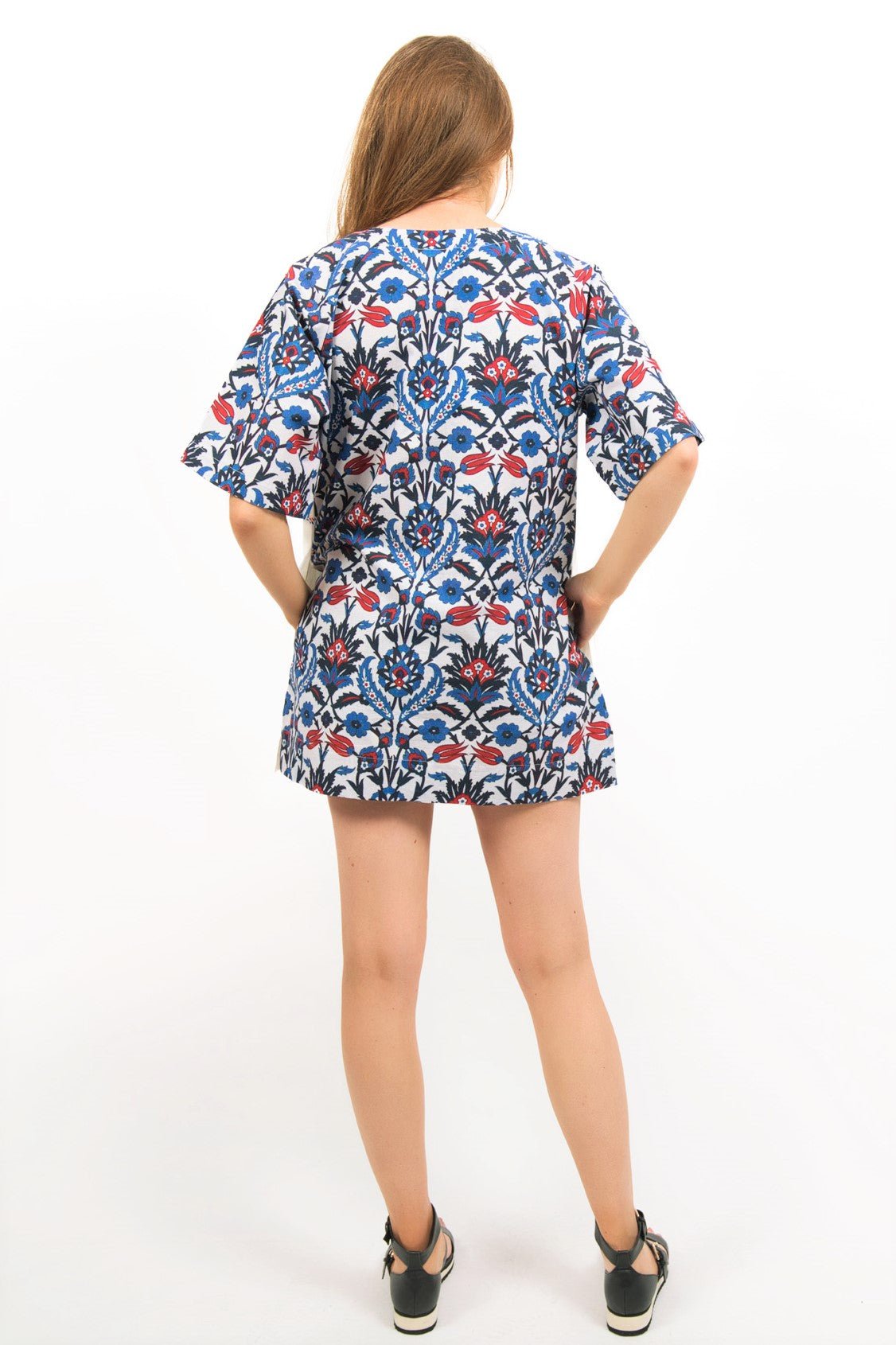 AREZU EMBROIDERED WOOL & IKAT TOP-Zoha-stride