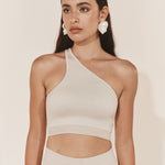 Asymmetric One Shoulder Crop - Chalk-Pinky & Kamal-stride