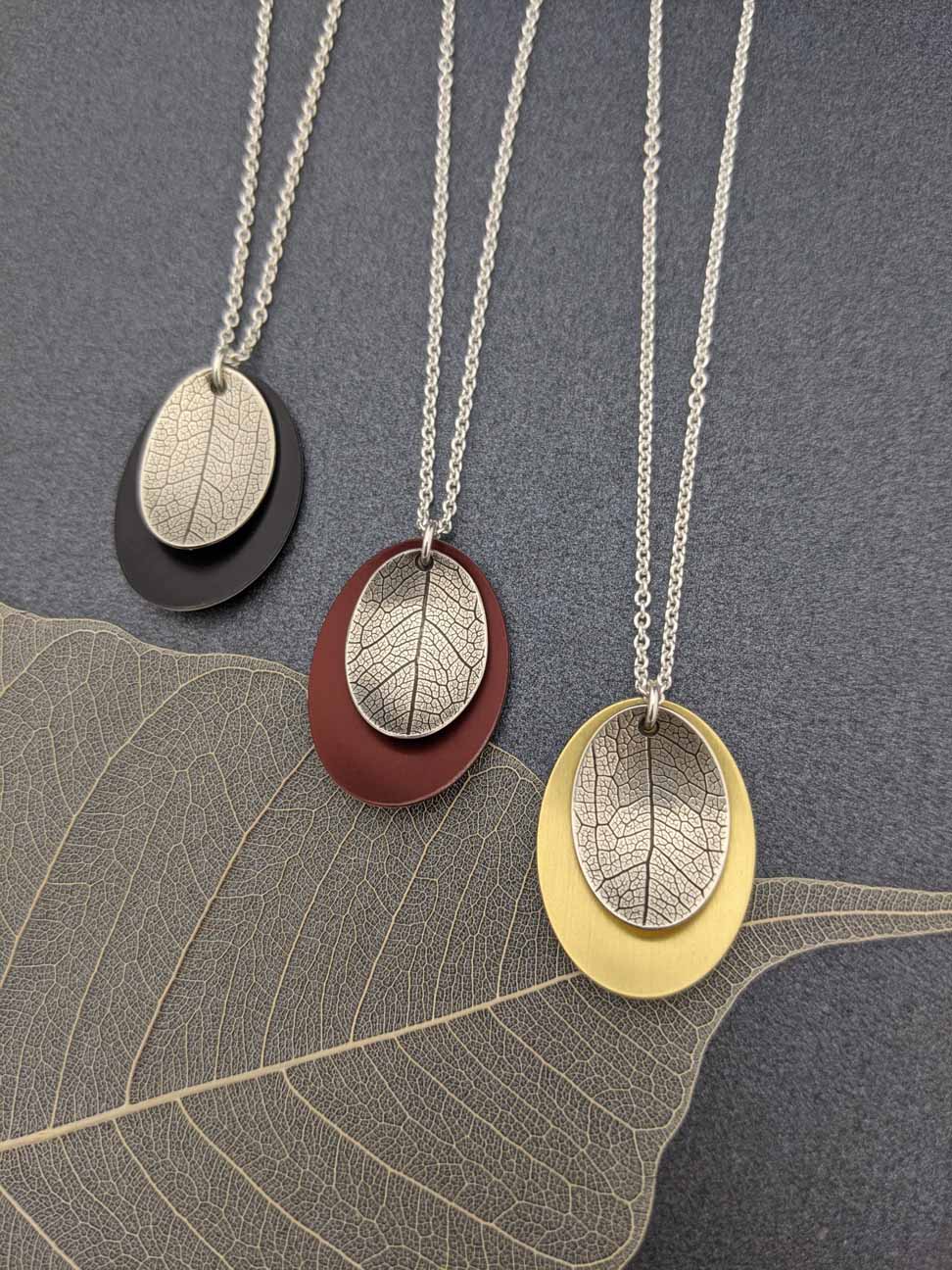 AUTUMN - small leaf necklace-Erin K Jewellery-stride