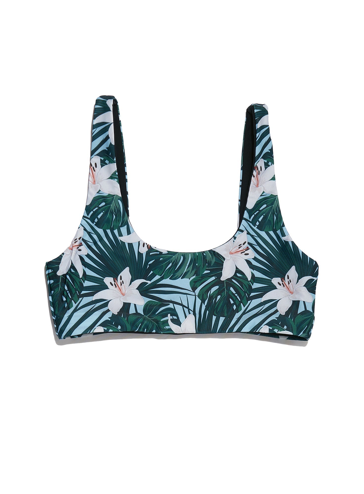 Ayla Black/Midday Jungle Print Reversible Crop Top-Yindi & Salt-stride