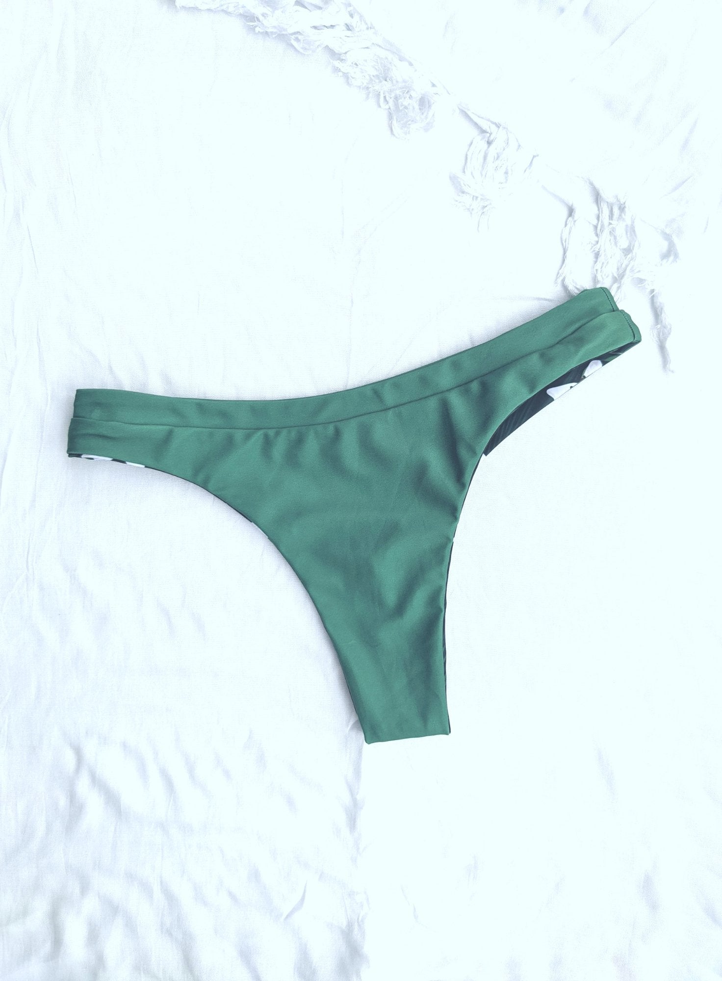 Bailey Reversible Bikini Bottom - Green/Midnight Jungle Print-Yindi & Salt-stride