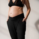 bamboo lounge pants - black-Úton Maternity-stride