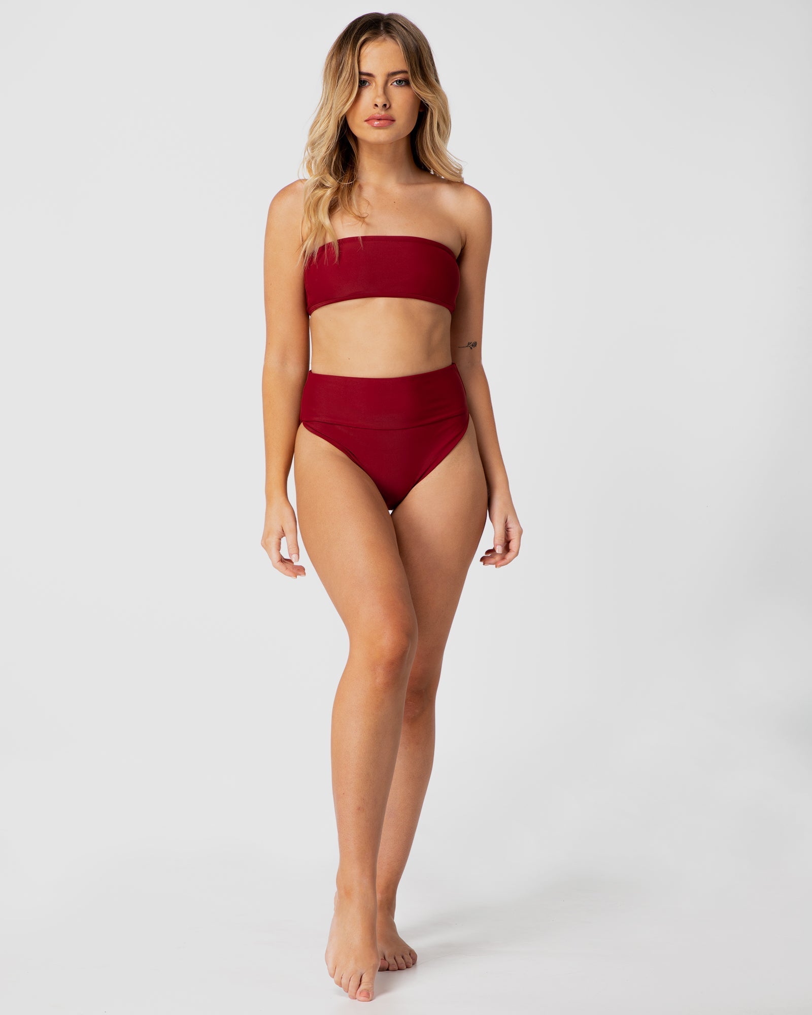 <b>Bahamas</b><br>Pomegranate Bandeau Top<br>-Cali Rae-stride