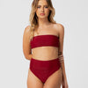 <b>Bahamas</b><br>Pomegranate Bandeau Top<br>-Cali Rae-stride