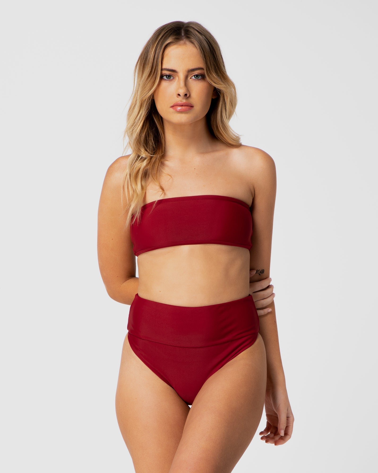 <b>Bahamas</b><br>Pomegranate Bandeau Top<br>-Cali Rae-stride