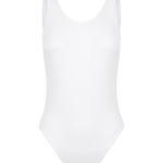 <b>Flamingo</b><br>Pina Colada White Ribbed One Piece<br>Sustainable Australian Swimwear-Cali Rae-stride