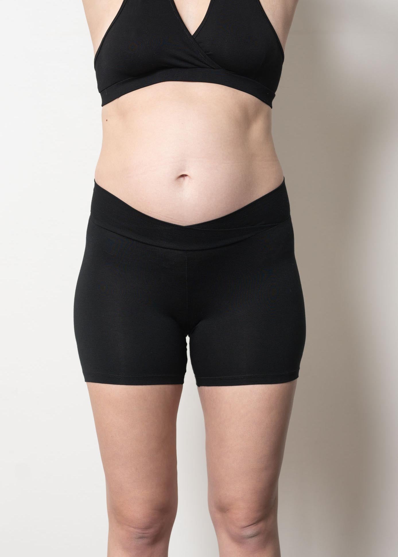 Bike Shorts - Black-Úton Maternity-stride