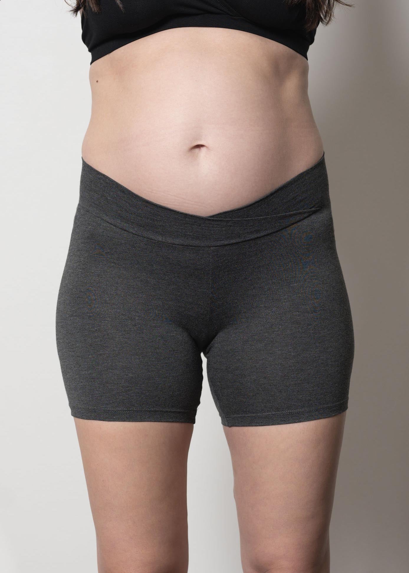 bike shorts - charcoal-Úton Maternity-stride