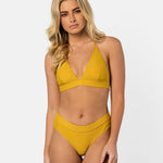 <b>Ios</b><br>Yellow Pineapple Halter Bikini<br>-Cali Rae-stride