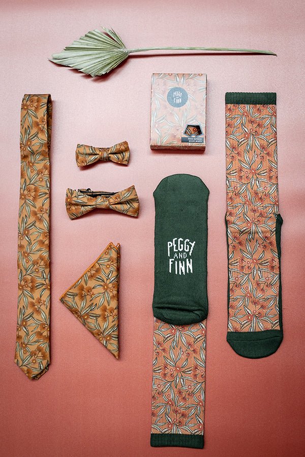 Bow Tie - Flowering Gum Terracotta-Peggy & Finn-stride