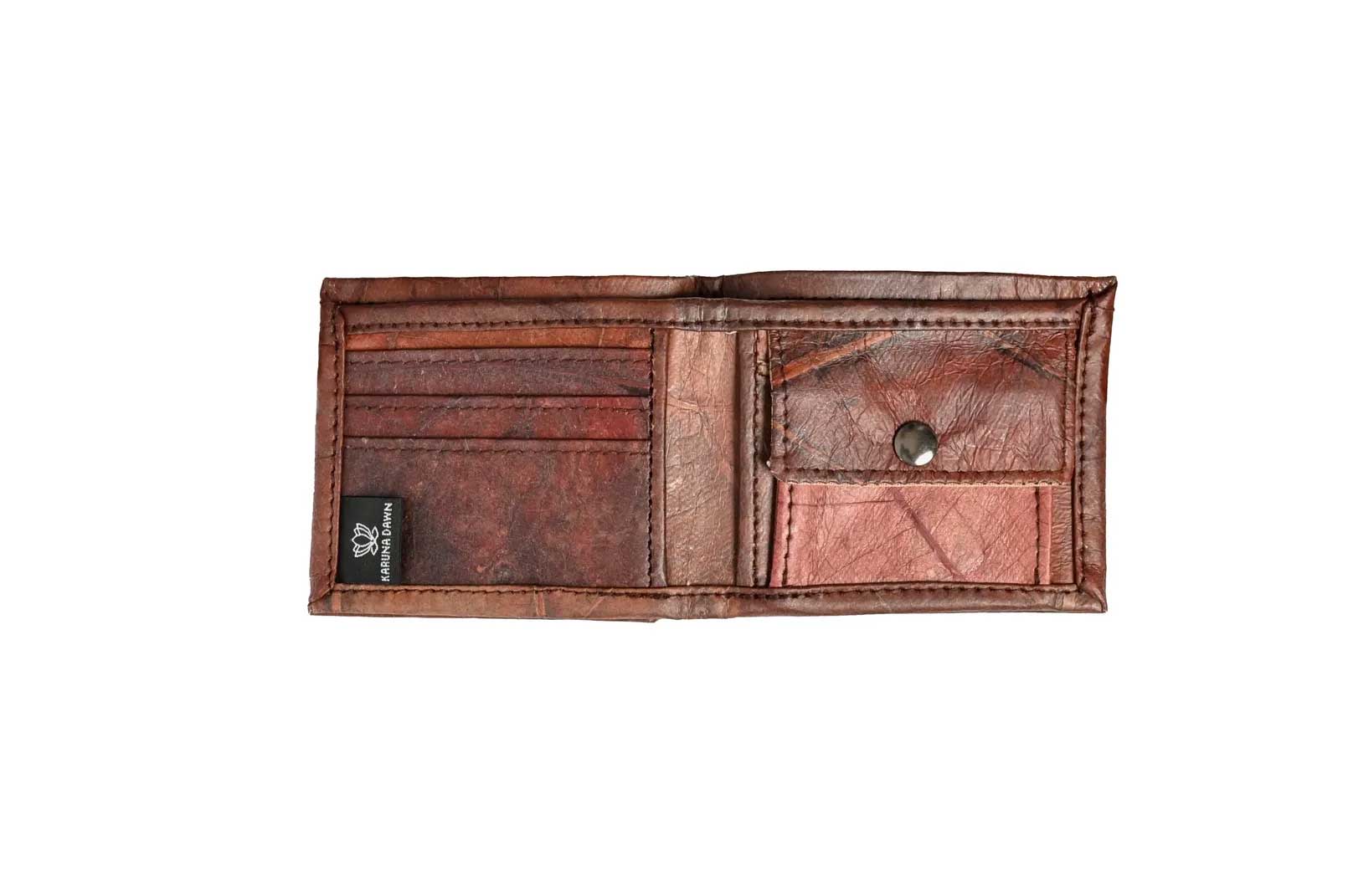 Brown Wallet with Coin Purse-Karuna Dawn-stride