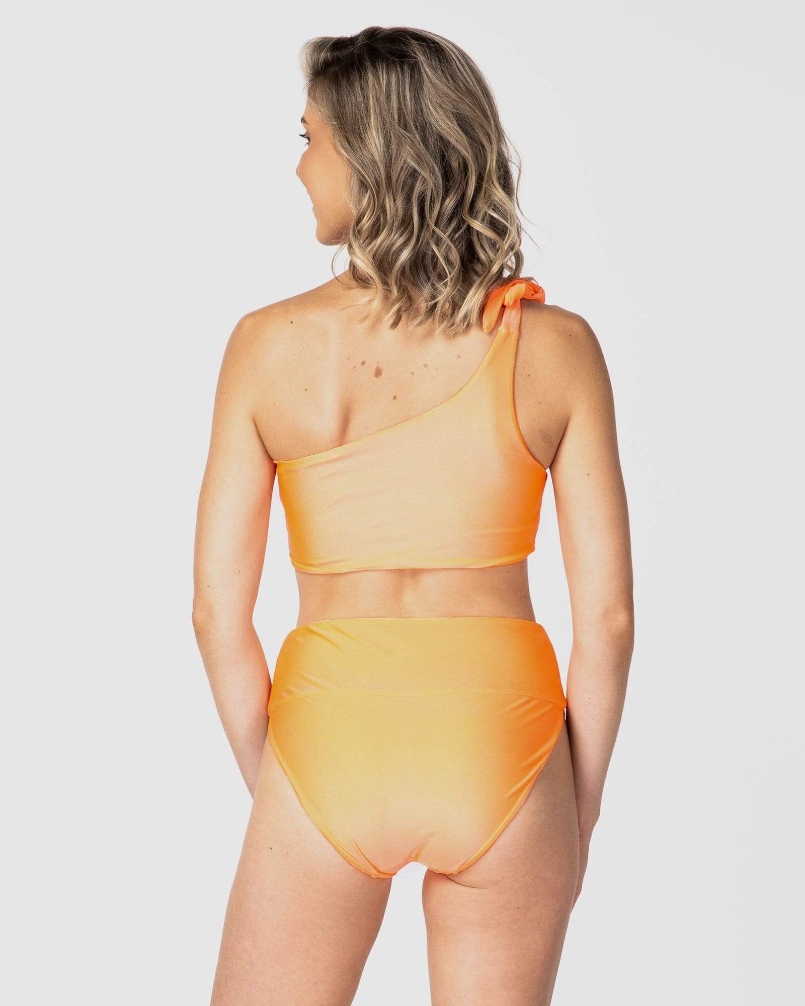 <b>Tulum</b><br>Orange Shouldered Top<br>Sustainable Australian Swimwear-Cali Rae-stride