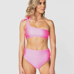 <b>Tulum</b><br>Pink Grapefruit Shouldered Top<br>Sustainable Australian Swimwear-Cali Rae-stride
