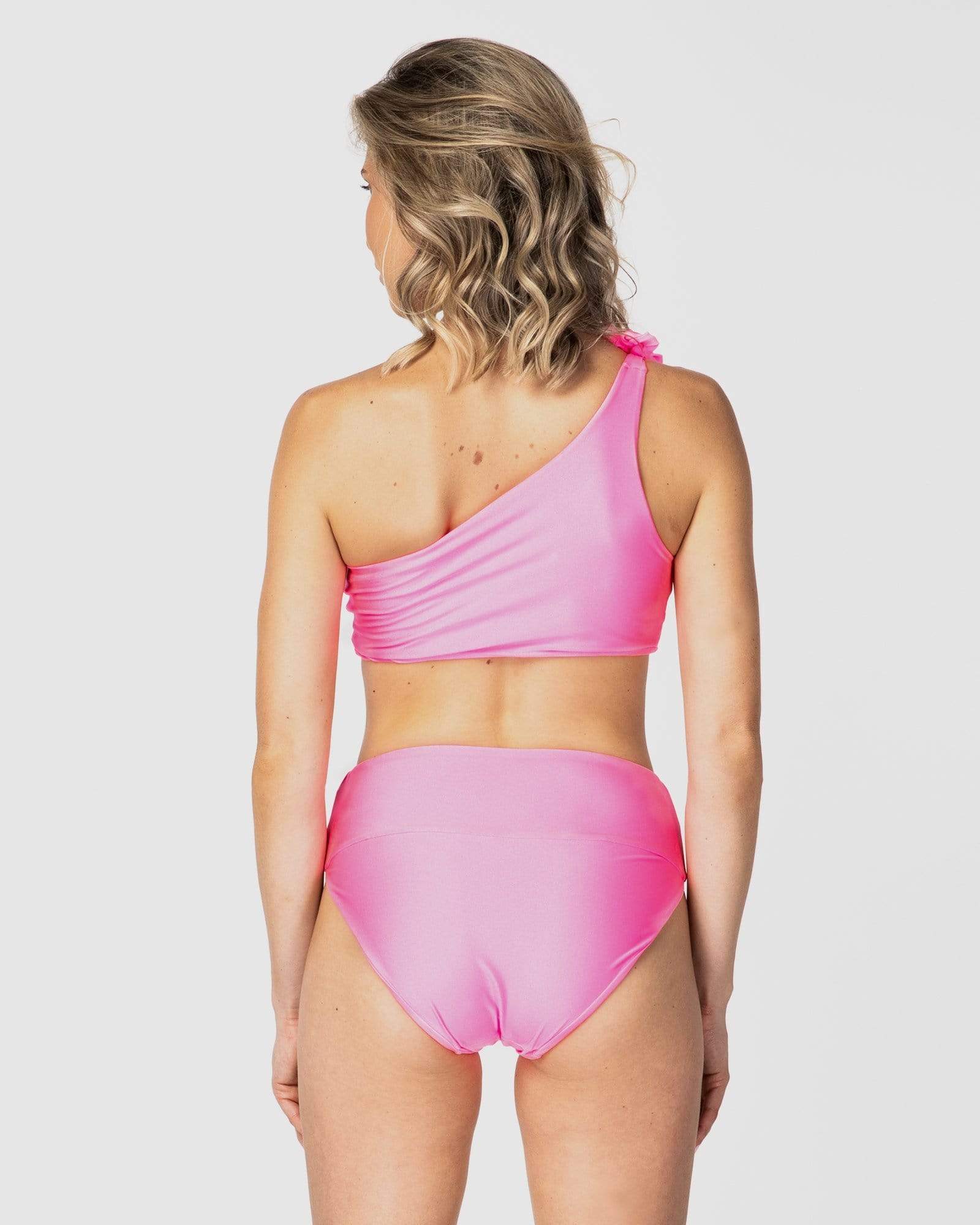 <b>Tulum</b><br>Pink Grapefruit Shouldered Top<br>Sustainable Australian Swimwear-Cali Rae-stride