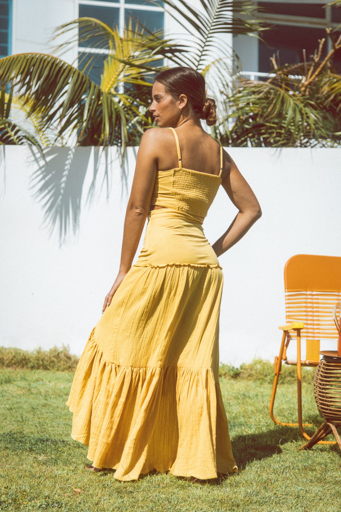 Cali Strap Crop - Yellow-Remi Lane-stride